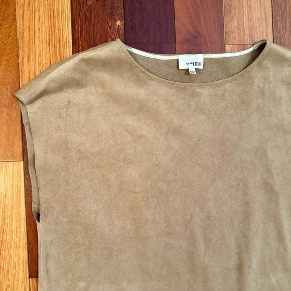 Wilfred Free | Tan ‘suede’ shift dress size large - Picture 3 of 4